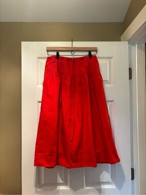Banana Republic Red Women’s A-Line Midi Skirt